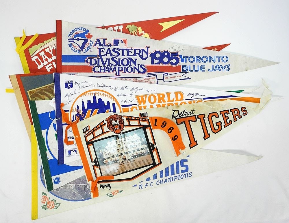 Collection of 60/70s Sports Pennants: Collection of 60/70s Sports Pennants