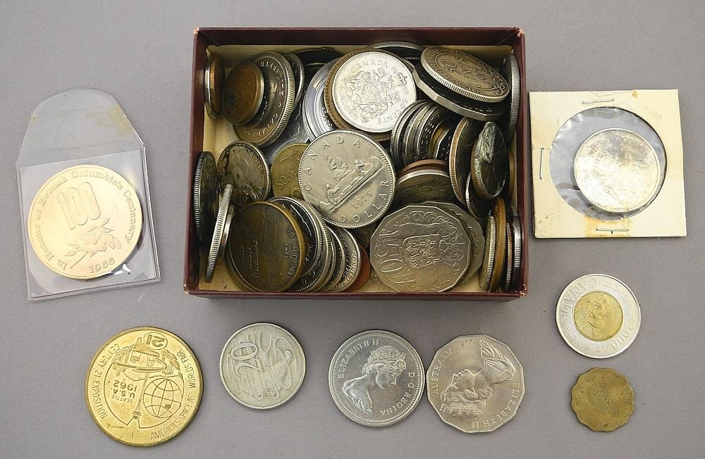 Collection of Canadian & International Coins & Tokens. (1 of 1)