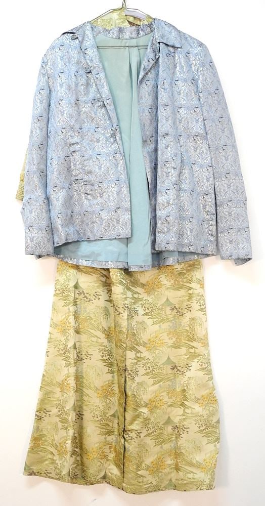 2 Chinese Garments: Rayon Jacket and Silk Robe. (1 of 3)