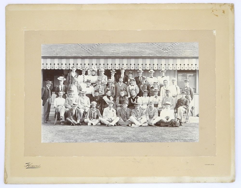 Edwardian Photograph "Sporting Club" Image, 7 1/4 x 11 1/2", as found. (1 of 3)