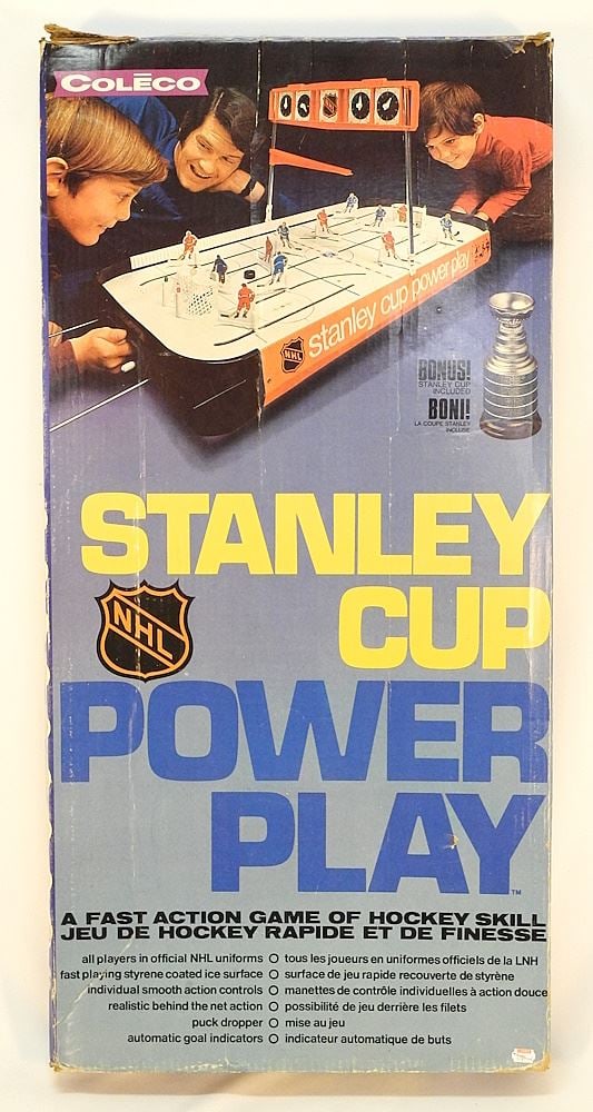 Coleco "Stanley Cup Power Play" Table Top Hockey Game in Original Box, 37"l. (1 of 3)