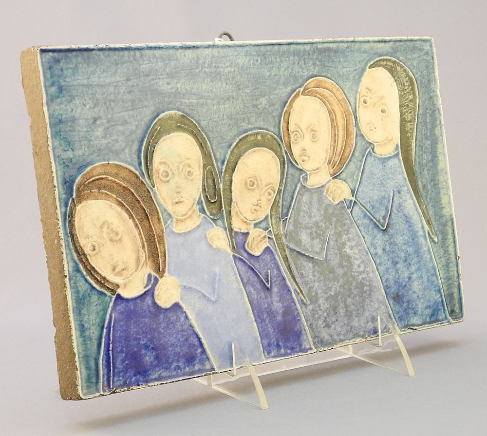 Knabstrup Danish Stoneware Plaque, Design Dietlinde Mein. (1 of 3)