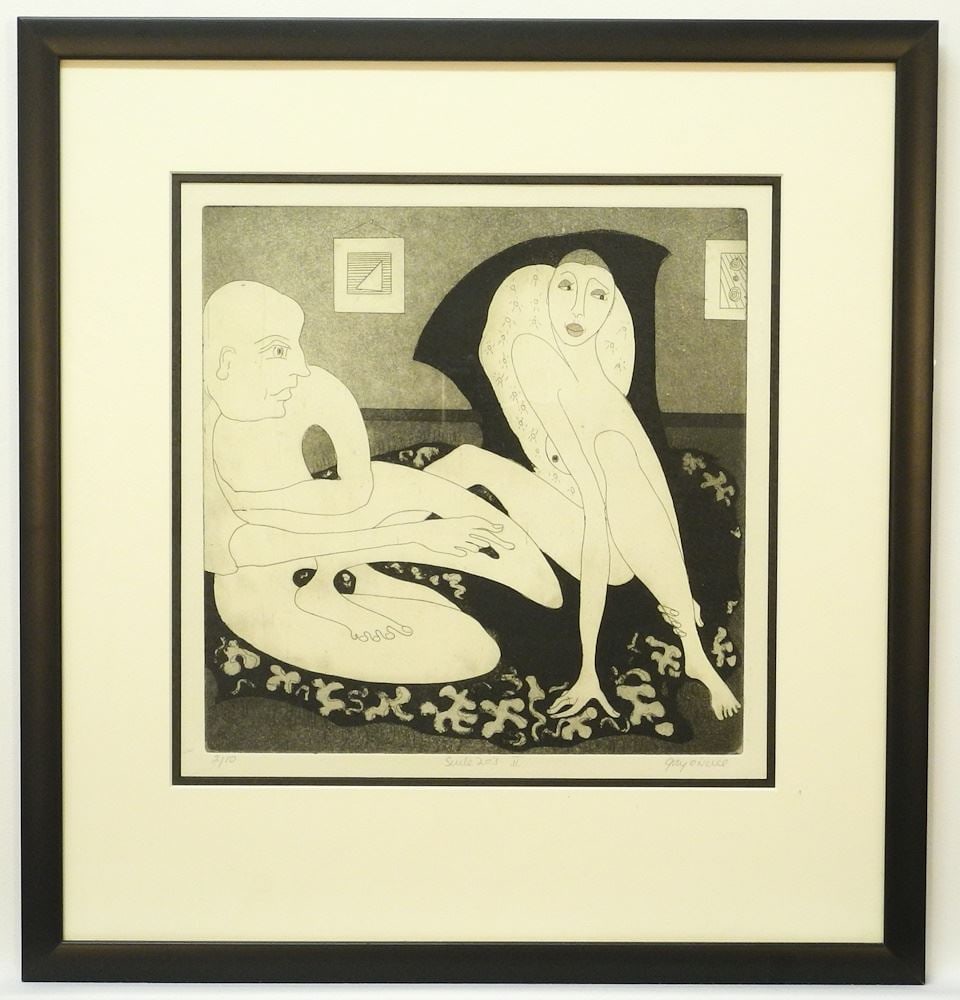 Etching Signed Gay O'Neill (Dublin 1976), 12 1/2" x 12 1/2", "Suite 203II.: Etching Signed Gay O'Neill (Dublin 1976), 12 1/2" x 12 1/2", "Suite 203II.