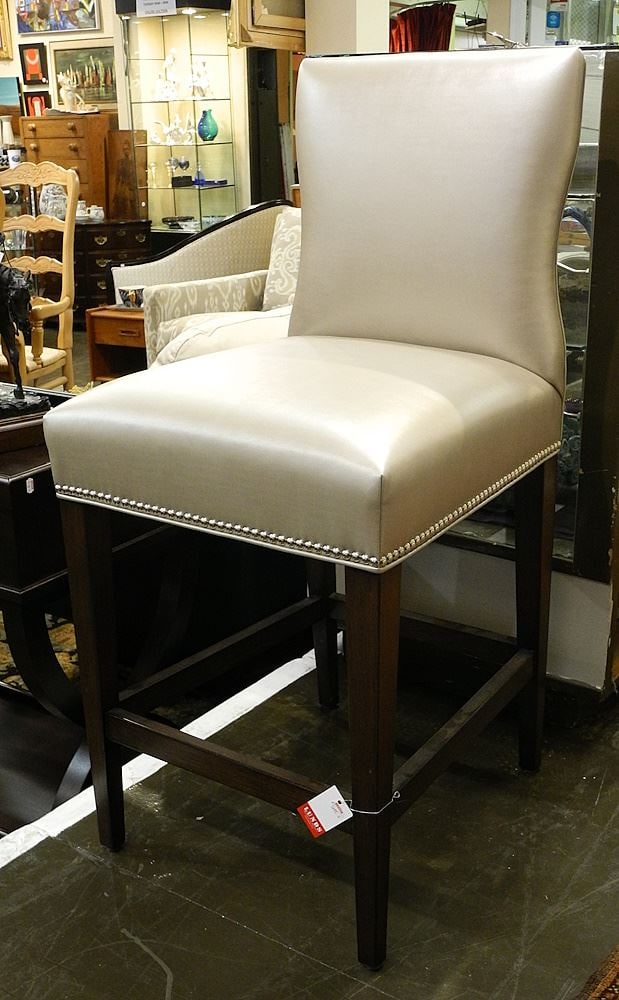 Lorenz Furniture Montreal Counter Height Stool, 39 1/2"H (spotting noted).: Lorenz Furniture Montreal Counter Height Stool, 39 1/2"H (spotting noted).
