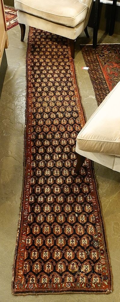 Tabriz Boteh Wool Runner Approximately 21 1/2" x 10'10". (1 of 3)