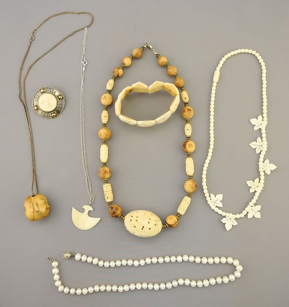 Collection of Various Ethnic Jewelry Including Silver Pearls. (1 of 2)