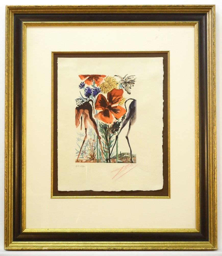 EA Print signed Dali 20/30, 12 3/4" x 10 1/4", "Untitled". (1 of 4)