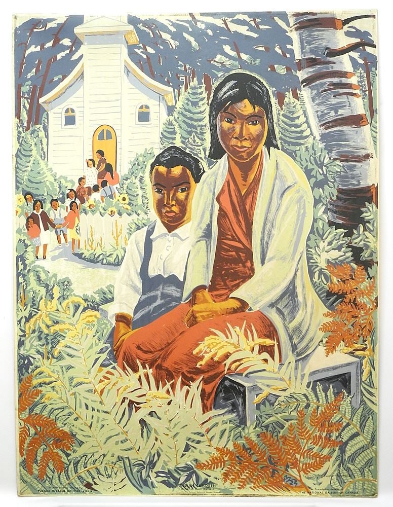 Sampson-Matthews Limited Print after Yvonne McKague Housser, 40 x 30", "Indian Children". (1 of 8)