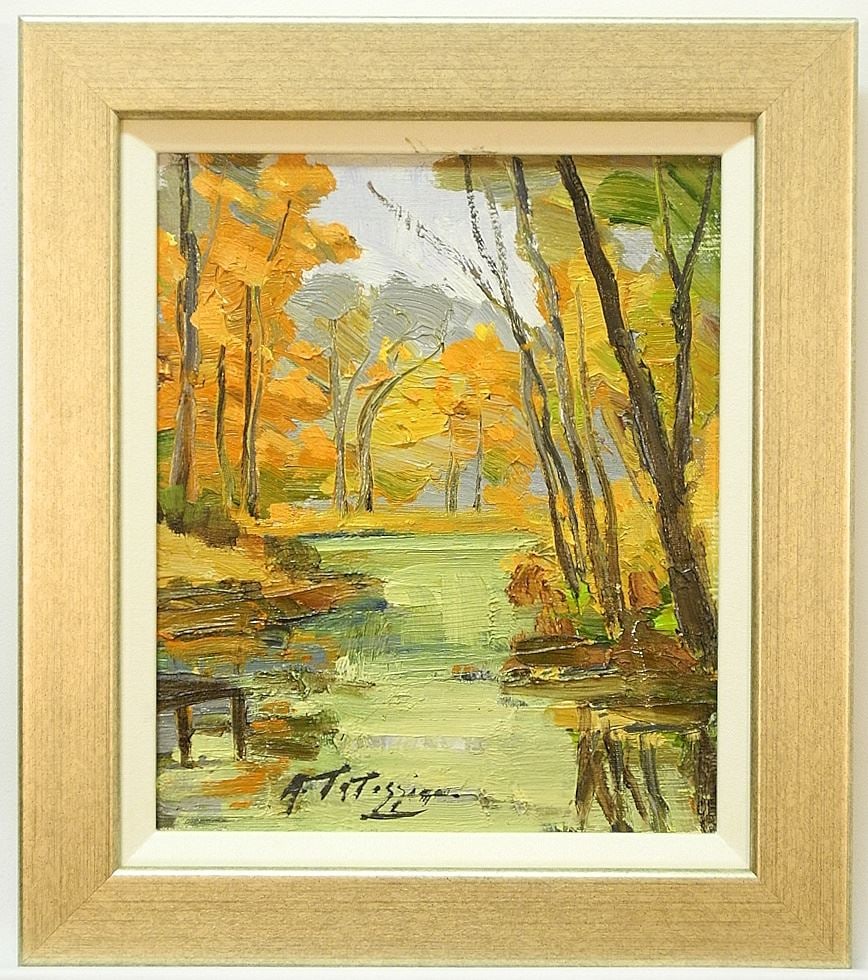 Oil on Canvas signed A. (Armand) Tatossian, 12 x 10", "Jour D'automne ".: Oil on Canvas signed A. (Armand) Tatossian, 12 x 10", "Jour D'automne ".