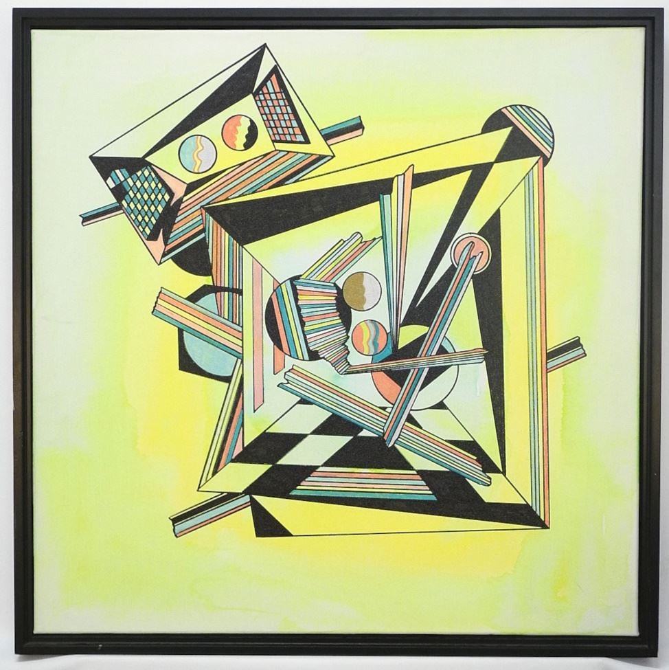 Acrylic on Canvas by Roy Leadbeater, 24" x 24", "Untitled #2".: Acrylic on Canvas by Roy Leadbeater, 24" x 24", "Untitled #2".
