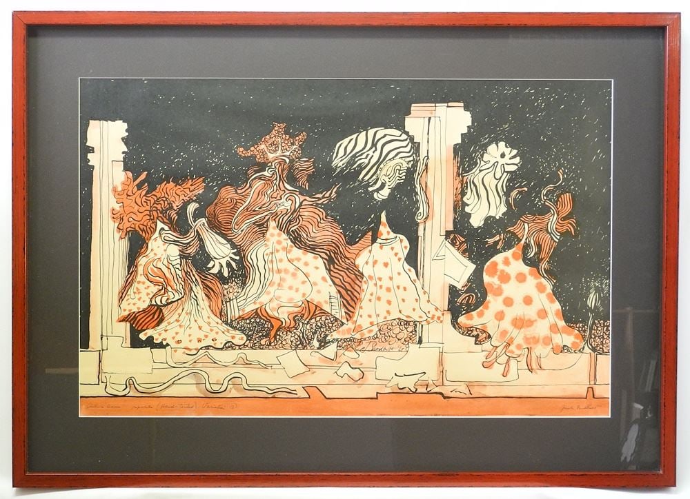 Lithograph Signed by Jack Shadbolt, 17 3/4 x 28" "Autumn Dance" Ed.7. (1 of 4)