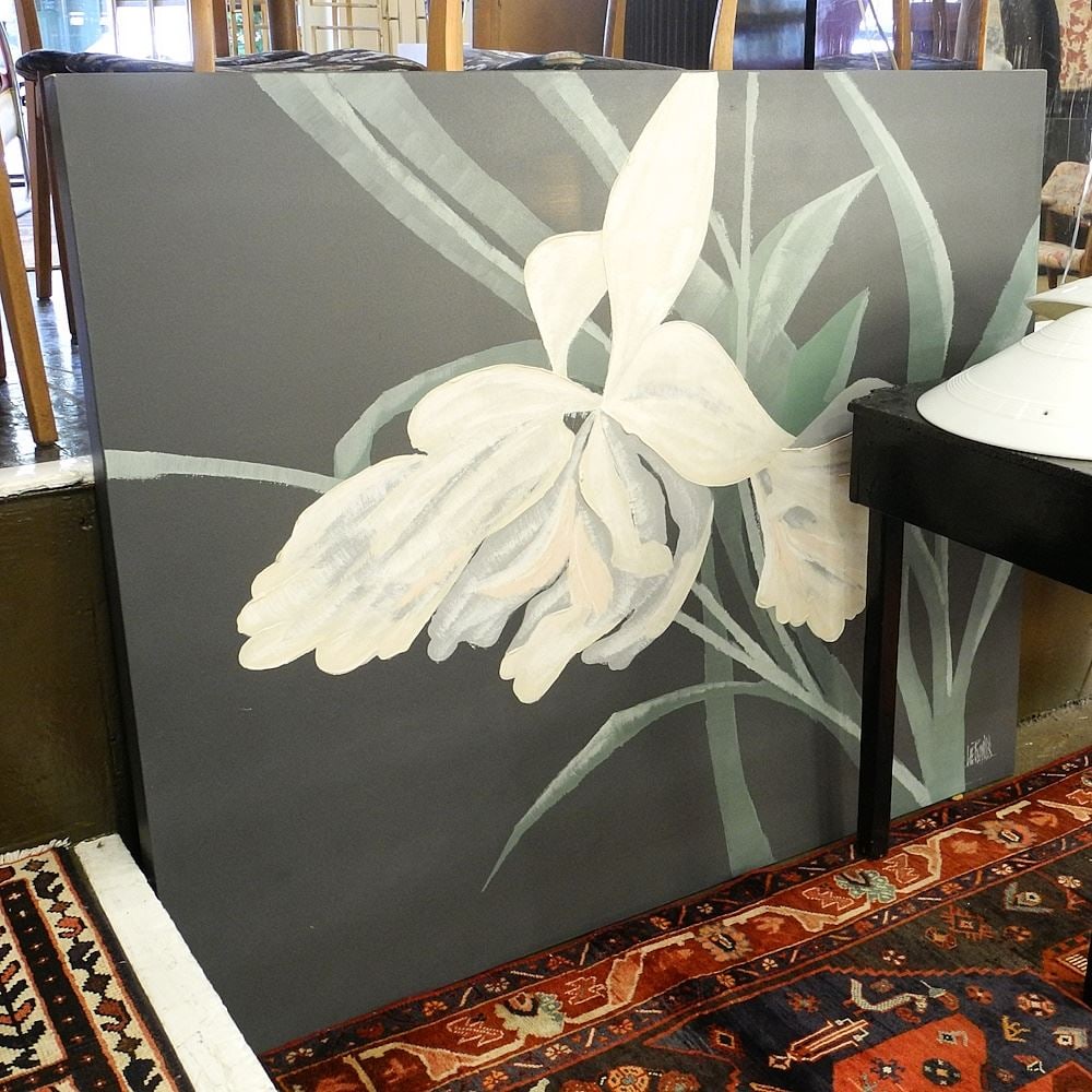 Oil on Canvas signed Lee Reynolds (Studio), 4' x 5', "Orchid".: Oil on Canvas signed Lee Reynolds (Studio), 4' x 5', "Orchid".