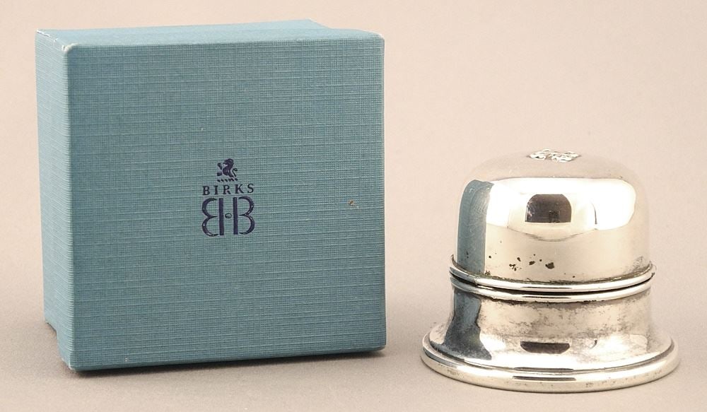 Birks Regency Plated Domed Ring Box with Blue Box. (1 of 6)
