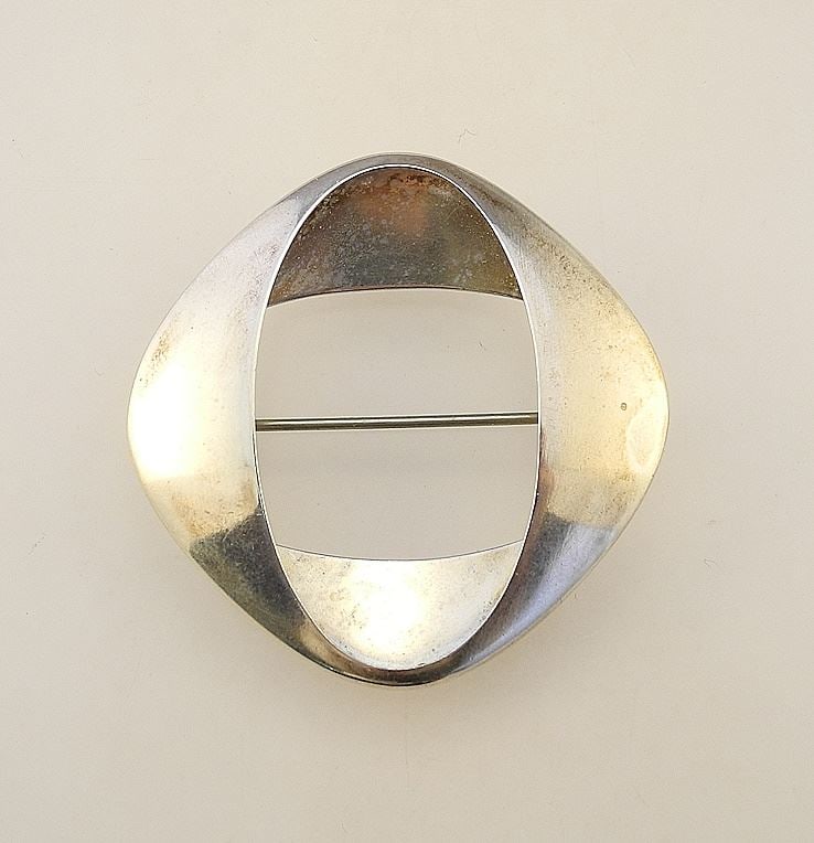 Georg Jensen 925 Sterling Denmark 368 Brooch, 14 Grams.: Georg Jensen 925 Sterling Denmark 368 Brooch, 14 Grams.
