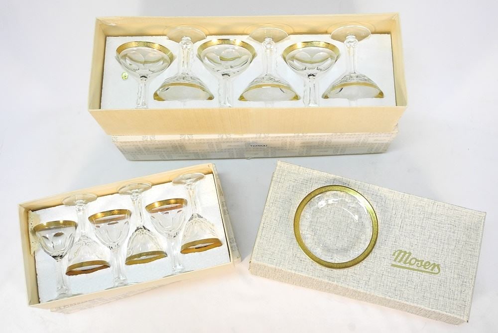 Collection of Moser Crystal Stemware & Dishes. (1 of 7)