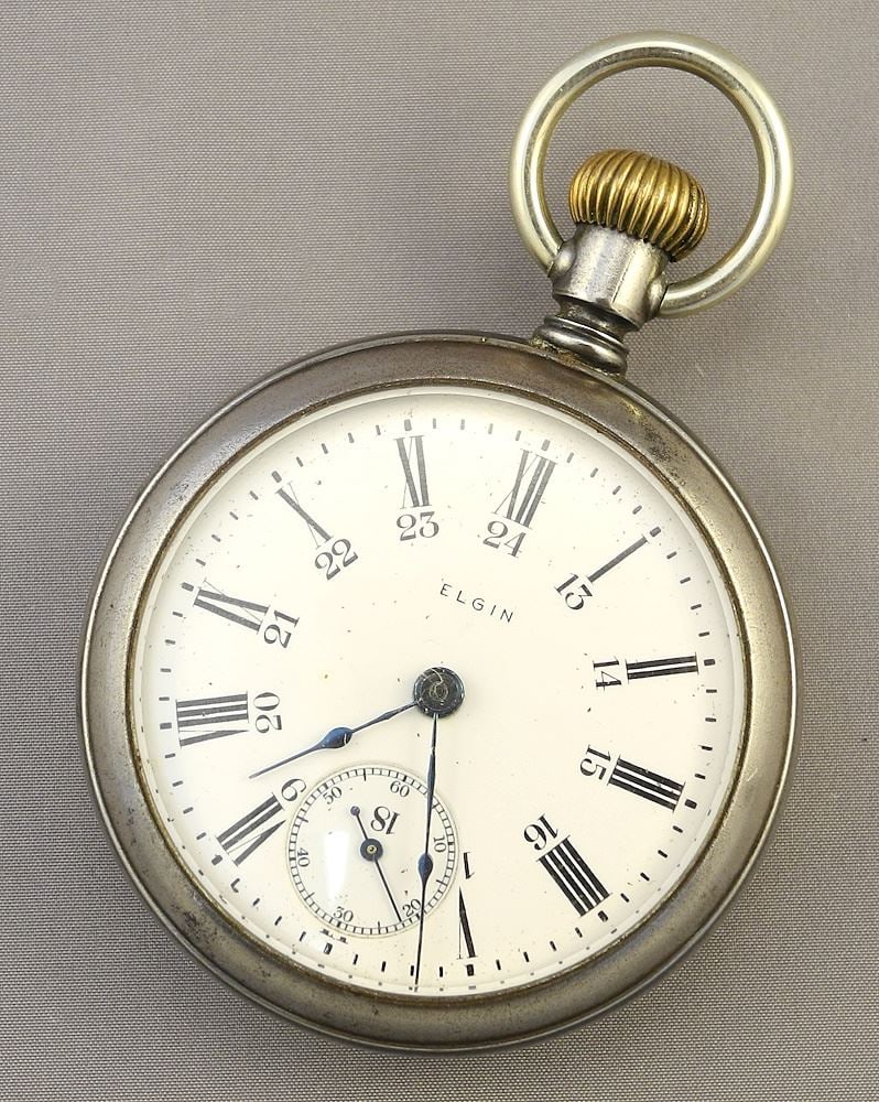 Antique Elgin Pocket Watch Size 18, Running Condition. Auction