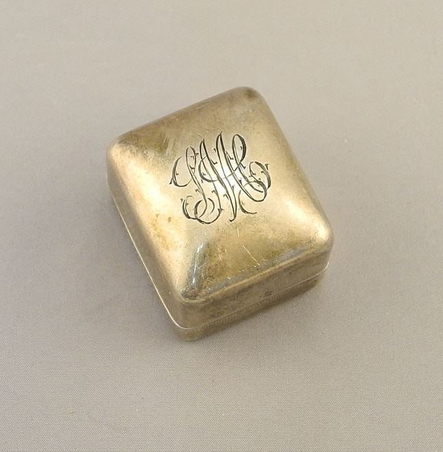 Roden Bros. Sterling Silver (marked) Ring Box, 1 1/8"H, TW 29 Grams (27). (1 of 3)