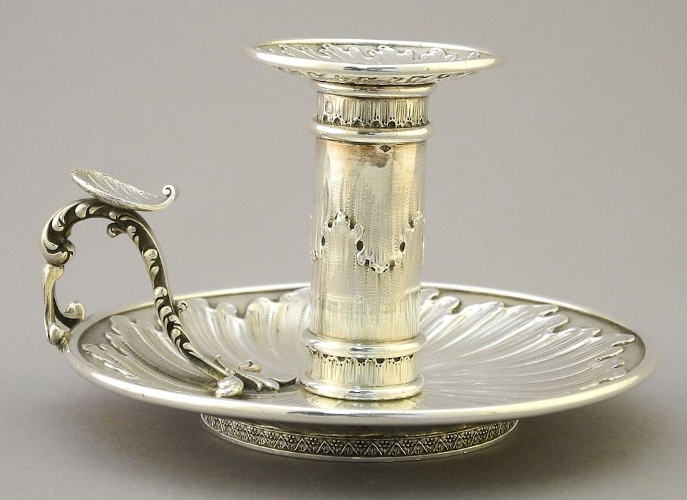 G. Keller Paris French Silver Chamberstick, 3 1/4"H. (1 of 9)