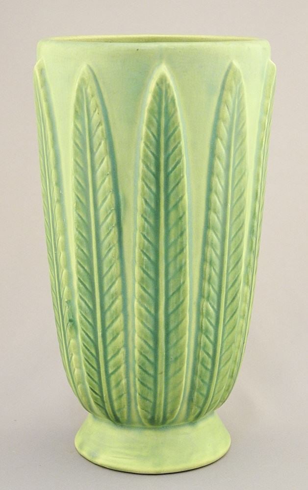 Weller Pottery Green Vase, 9"H. (1 of 5)