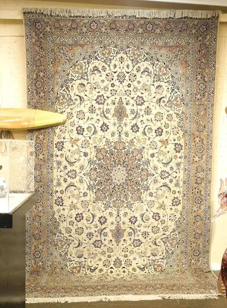 Isfahan Carpet Approximately 6'2" x 10'4". (1 of 5)
