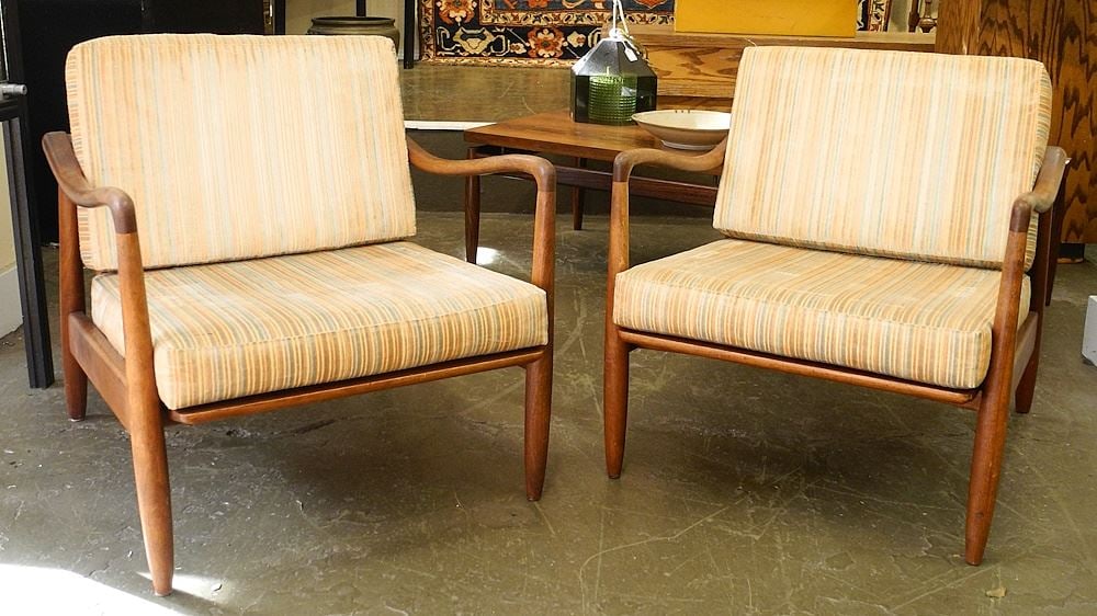 Pair of Danish Modern Teak Armchairs (1 of 7)