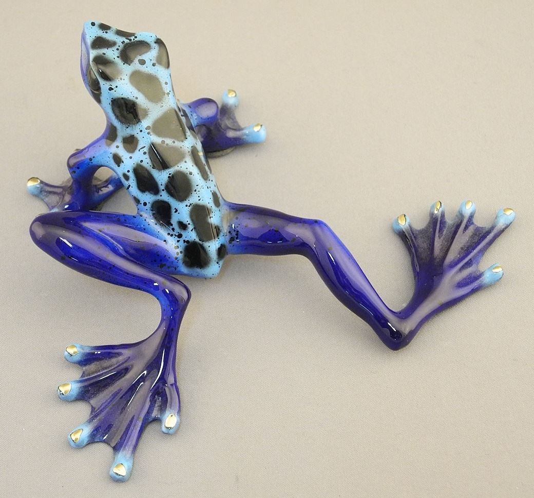 Bronze signed Barry Stein, 5", "Rebecca Blue Frog", #3/1000 with Certificate. (1 of 6)