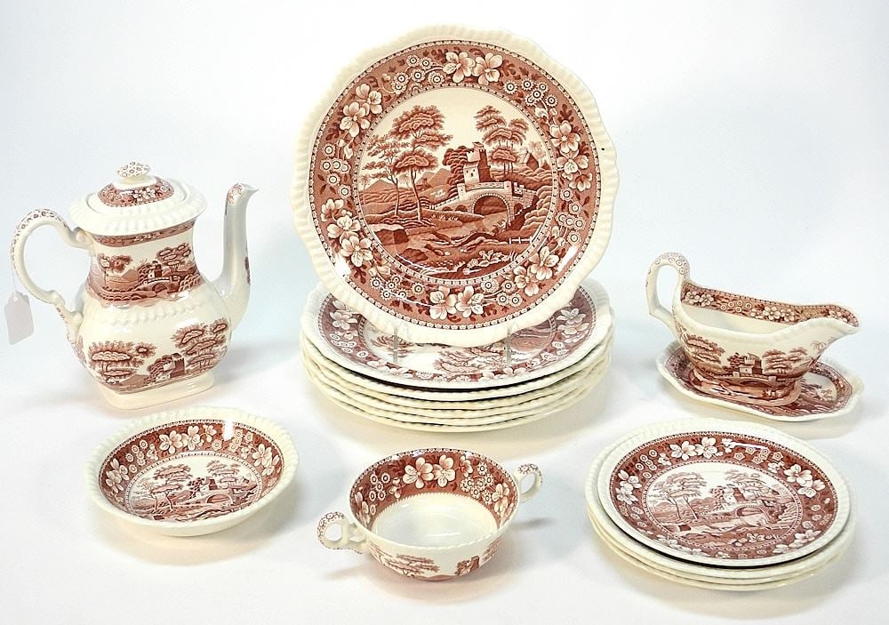 Lot of Copeland Spodes Tower China, 16 Pieces. (1 of 4)
