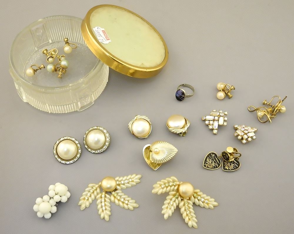 Collection of Costume Earrings Including Sherman / Coro / Komai.: Collection of Costume Earrings Including Sherman / Coro / Komai.