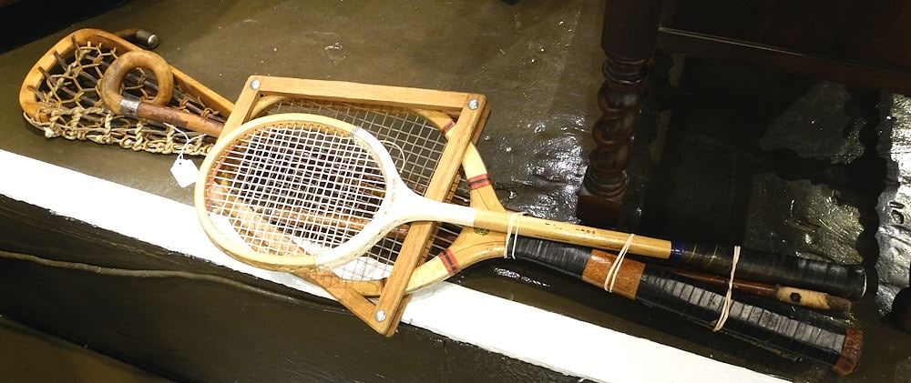 Antique Rackets, Lacrosse Stick, Walking Sticks. (1 of 1)