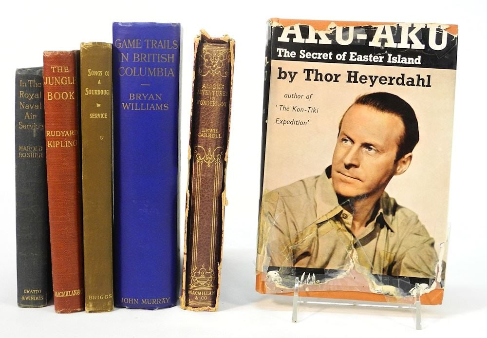 Book Collection: Williams 1925 / Service 1909 / Kipling 1924 / Carroll 1932 / Heyerdahl.. (1 of 1)