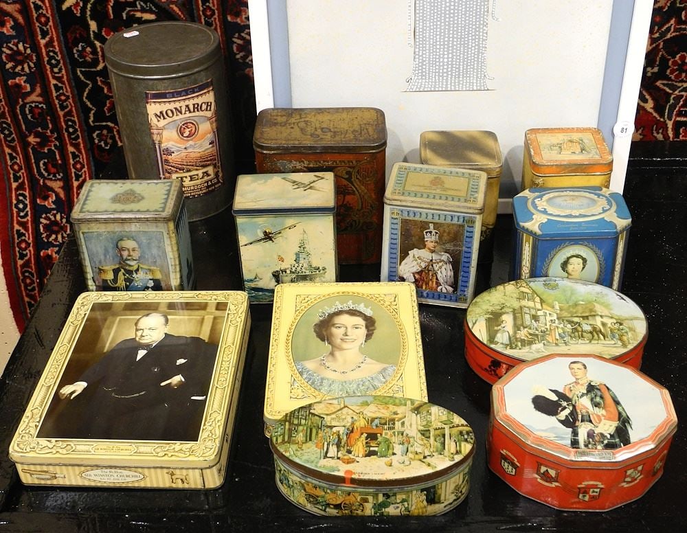 Collection of Various Vintage Tea & Other Tins, 1 1/2" - 9 1/2"H. (1 of 1)