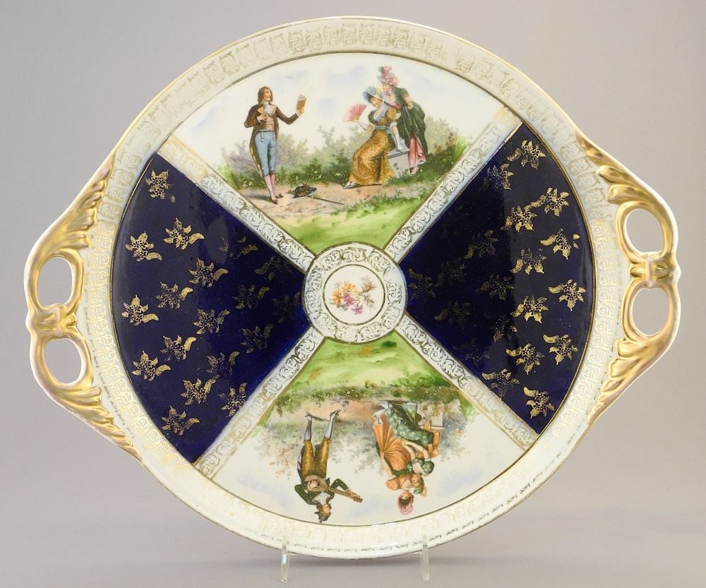 Victoria Carlsbad Austria Porcelain Tray, 16 1/2". (1 of 4)