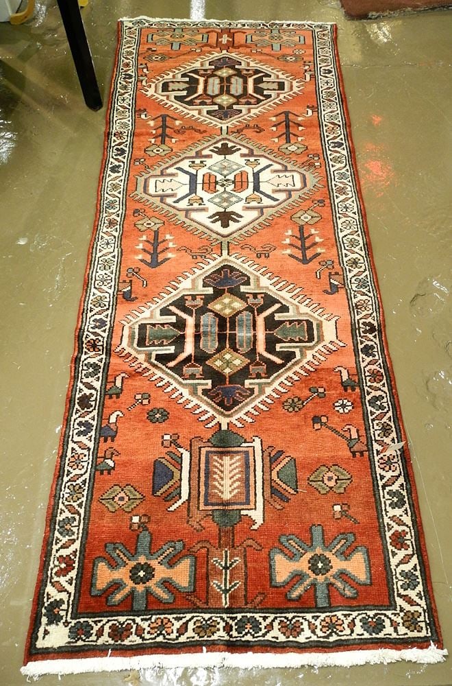 Hamedan Runner Approximately 9'2" x 3'2". (1 of 2)