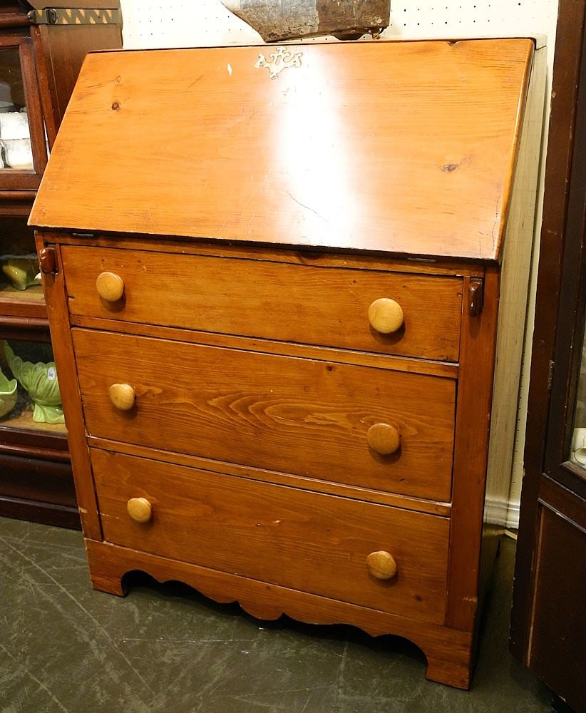 Canadian Pine Full Front Bureau, 40 1/8"H. (1 of 2)