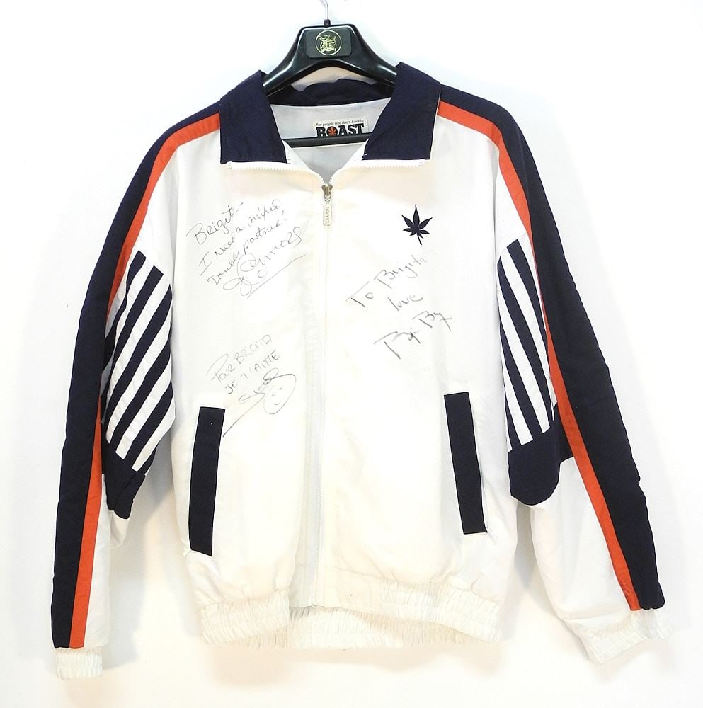 Boast USA Jacket signed by Bjorn Borg / Jimmy Conners / Yannick Noah. (1 of 3)