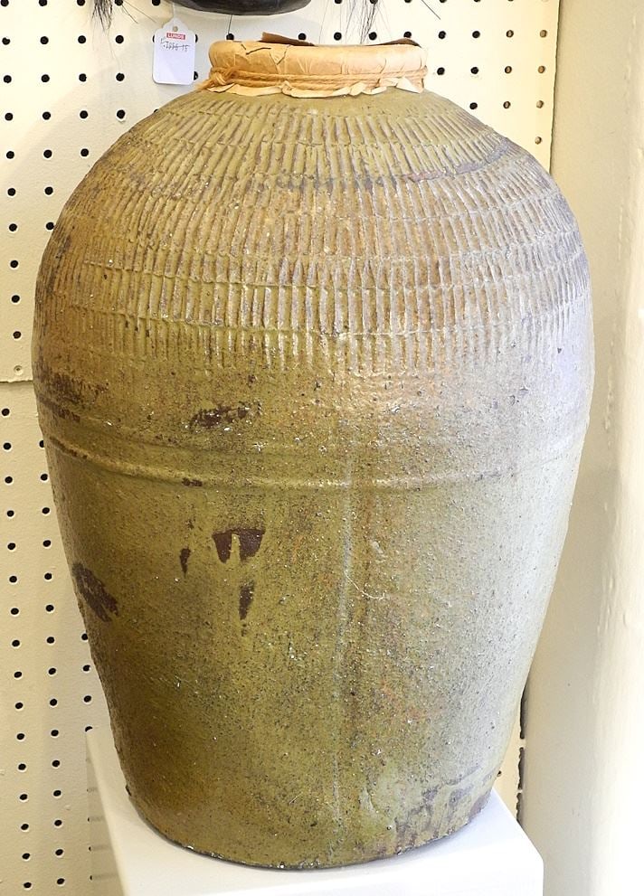 Southeast Asian Pottery Martaban, 18 3/4"H.: Southeast Asian Pottery Martaban, 18 3/4"H.