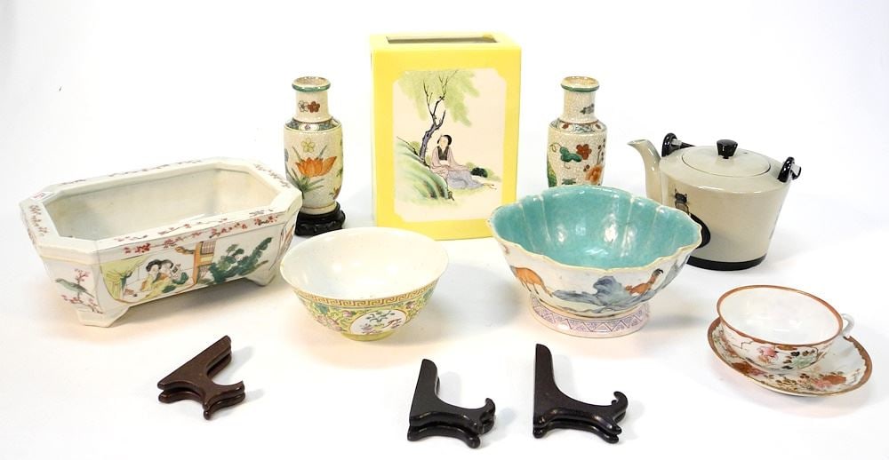 Collection of Asian Ceramics, Damage & Restoration Throughout. (1 of 3)