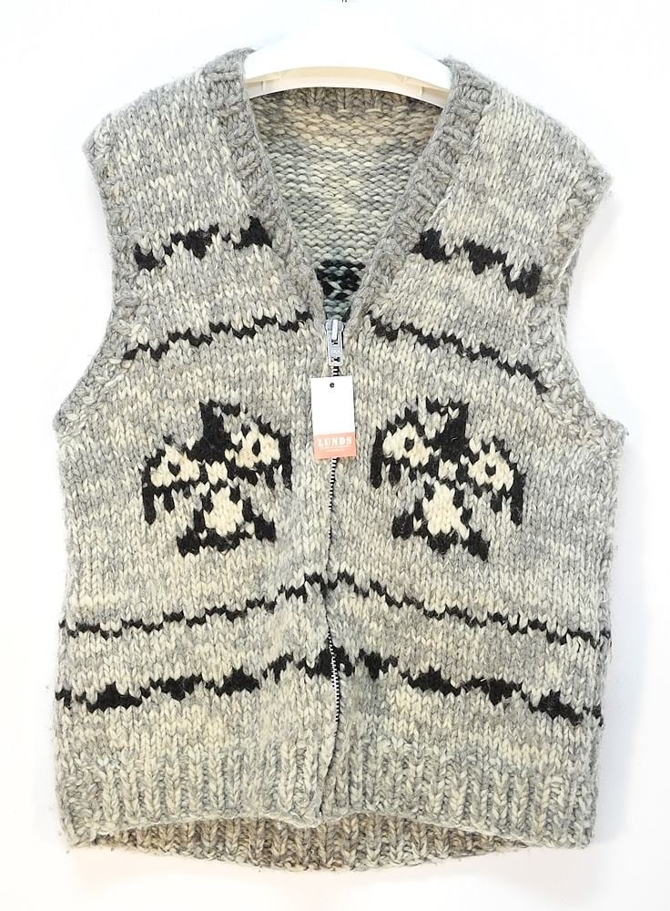 Cowichan Wool Vest, Size Medium. (1 of 2)