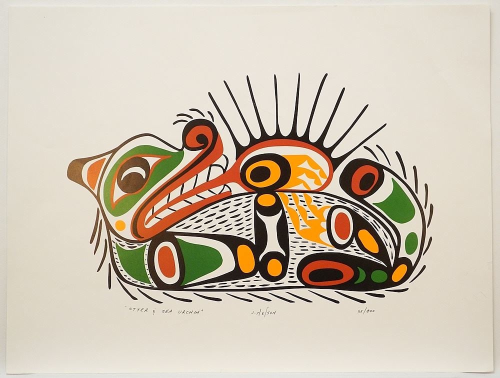 5 Kwagiulth Colour Prints signed J. Nelson, 19" x 25", Various Subjects, Editions of 800 (unframed) (1 of 5)