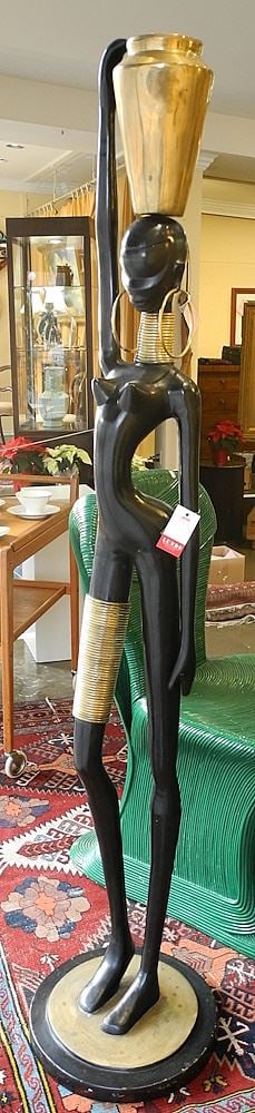 Hagenauer Style Cast Brass Statue, 64 1/2" high. (1 of 5)