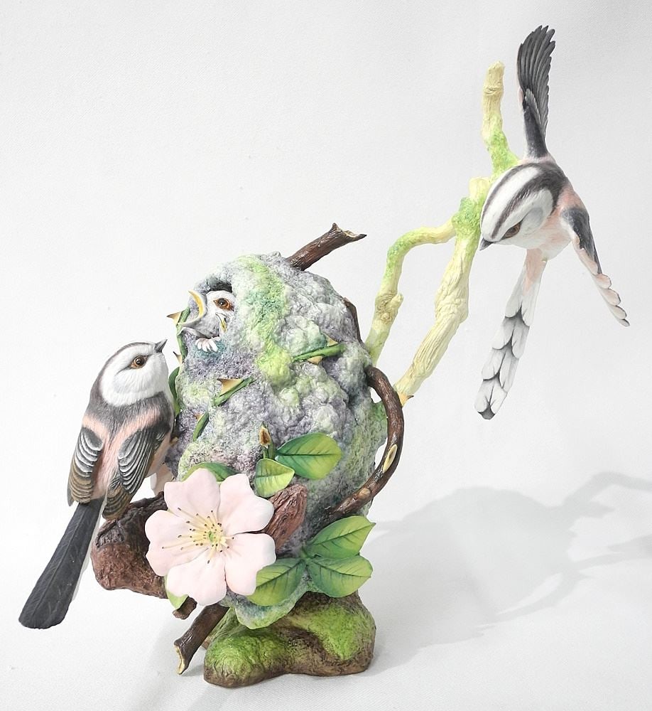 Boehm Connoisseur of Malvern Collection, "Long Tailed Tits with Young", 9". (1 of 4)