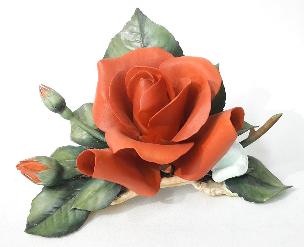 Boehm Bone Porcelain Collection, "The Nancy Reagan Rose", 7".: Boehm Bone Porcelain Collection, "The Nancy Reagan Rose", 7".