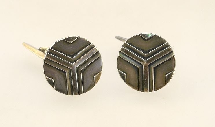 Pair of Georg Jensen Sterling Denmark 60B Cufflinks, 11.65 Grams. (1 of 3)
