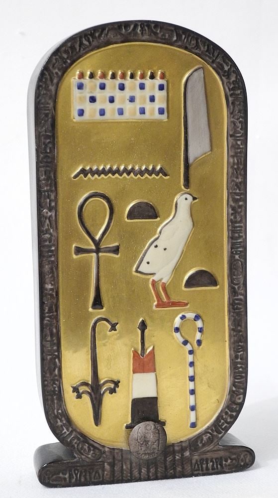 Boehm Egypt Salutes Collection, "Cartouche Paperweight", 6 7/8".: Boehm Egypt Salutes Collection, "Cartouche Paperweight", 6 7/8".