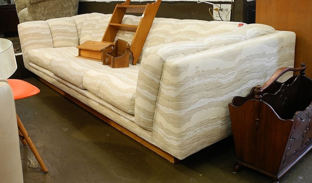 Vintage 1980's Low Profile Sofa, 100"L. (1 of 3)