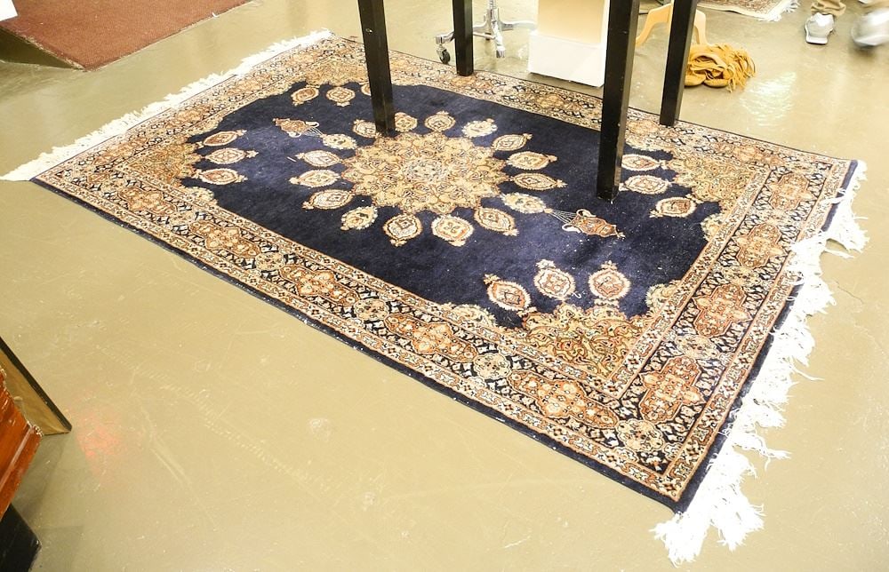 Indian Handknotted Carpet, Approximately 7'9" x 4'6", Wool & Cotton. (1 of 2)