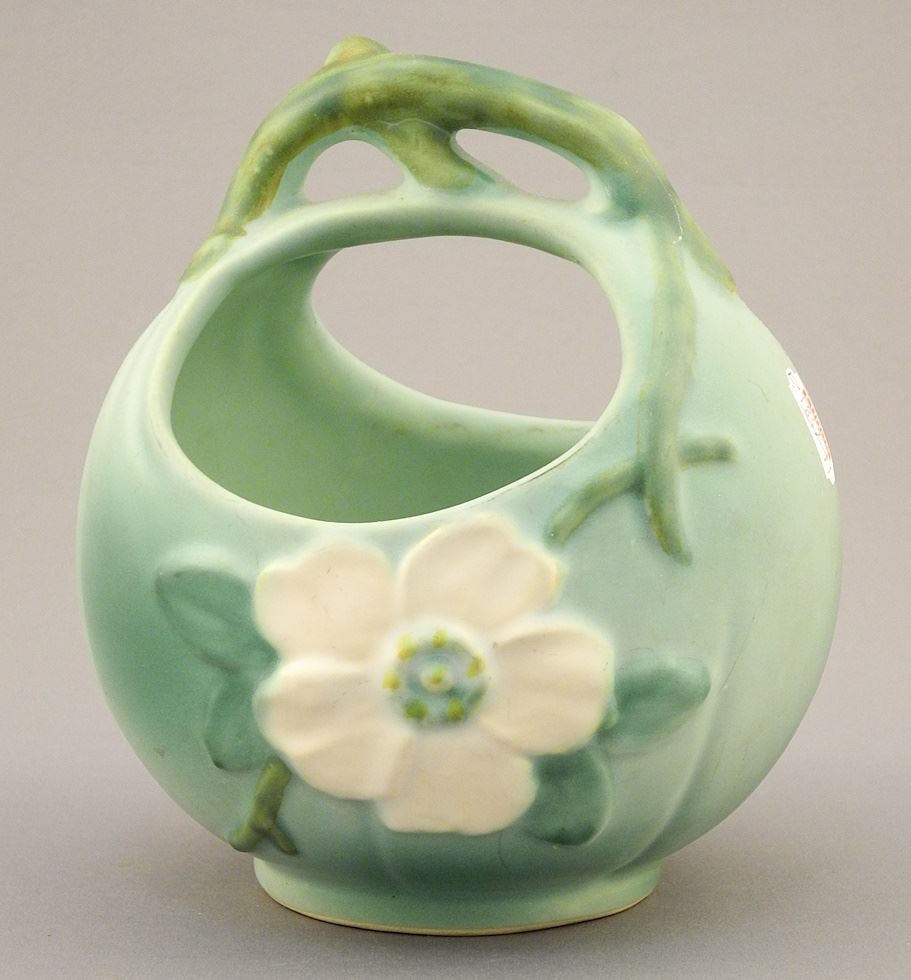 Weller Pottery Basket, 6"H. (1 of 5)