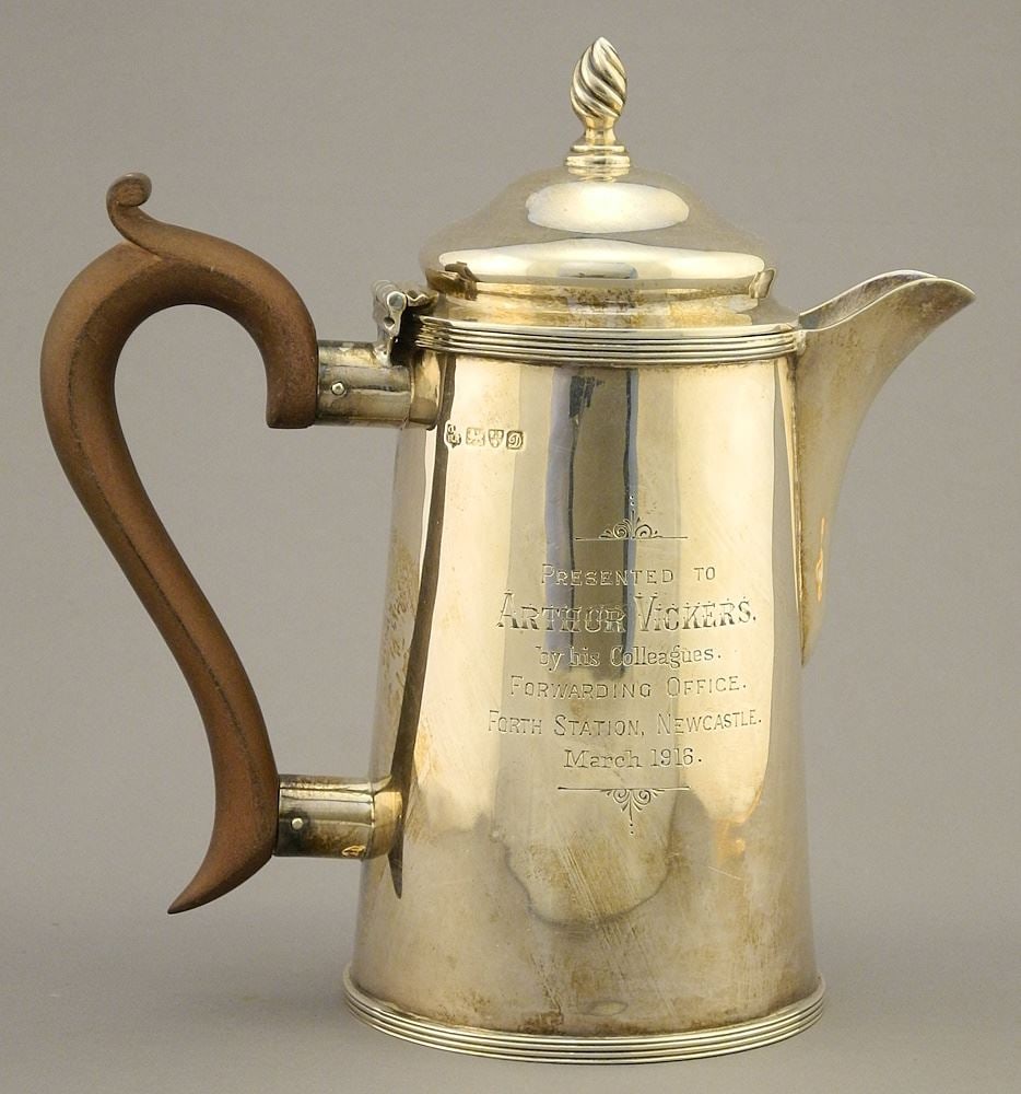 Hallmarked Silver Hot Water Pot, 6 1/4"H, TW 366 Grams. (1 of 5)