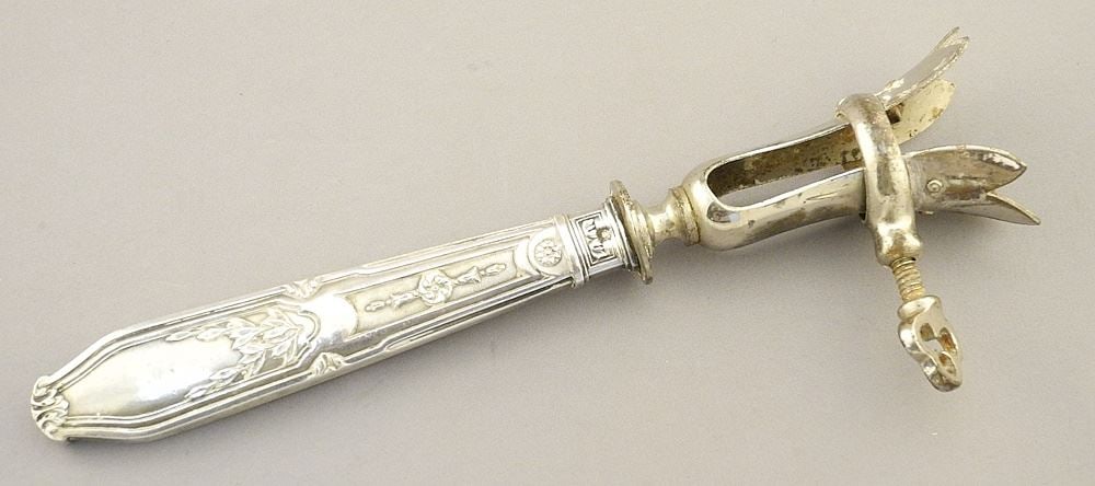 French Silver Carving Handle, 8 1/2"L. (1 of 2)