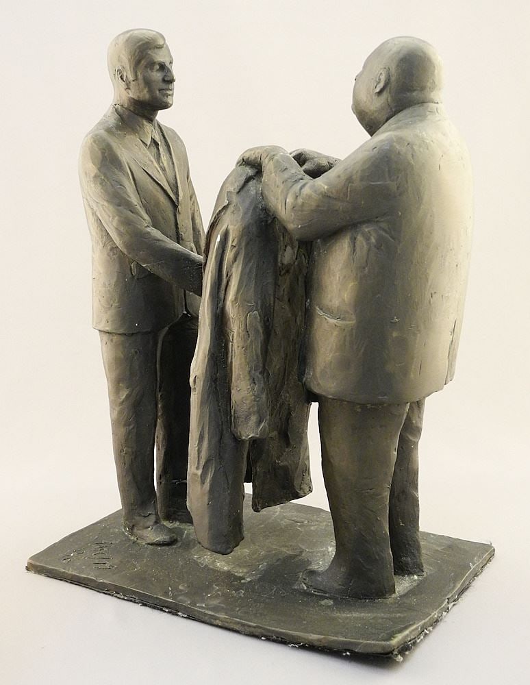 Bronze Sculpture Monogrammed & Dated WM (William McElcheran), 12 7/8" x 10 1/8" x 6 1/4". (1 of 10)